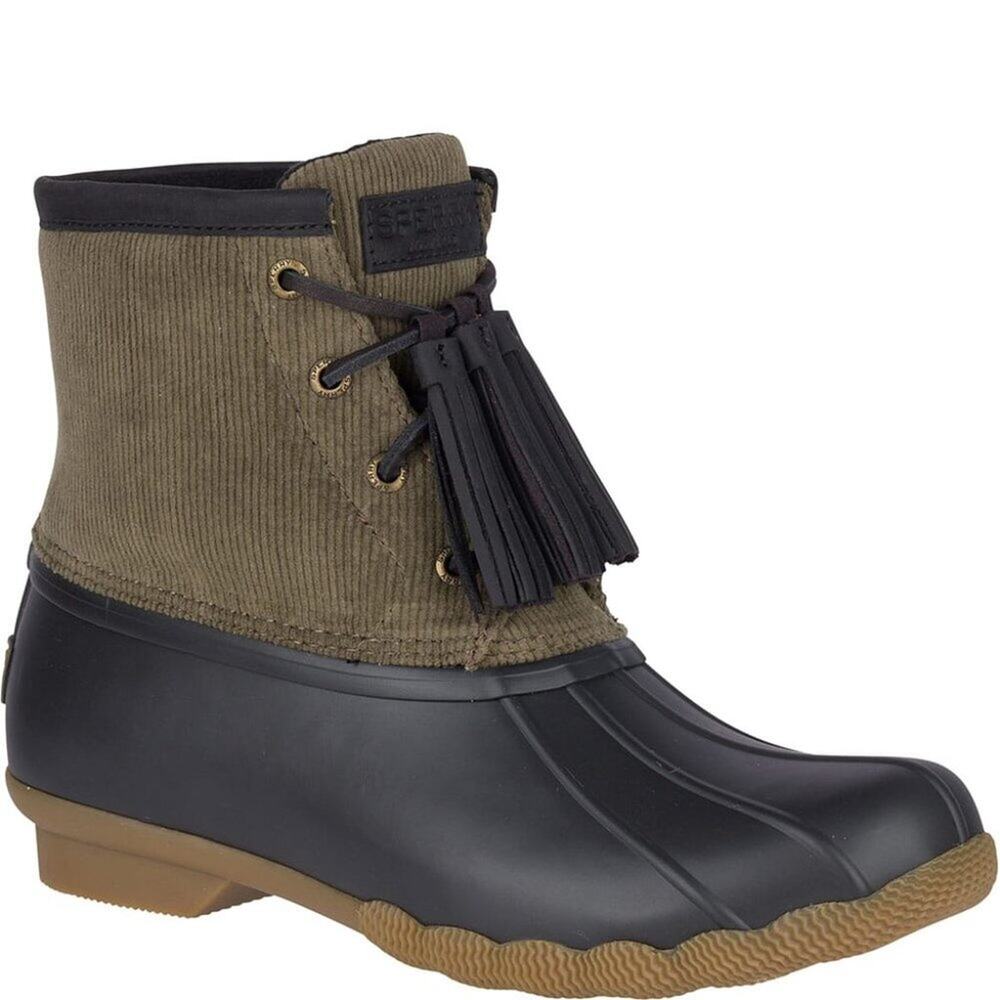 Sperry Saltwater Tassel Corduroy Duck Boots Women's sz 6